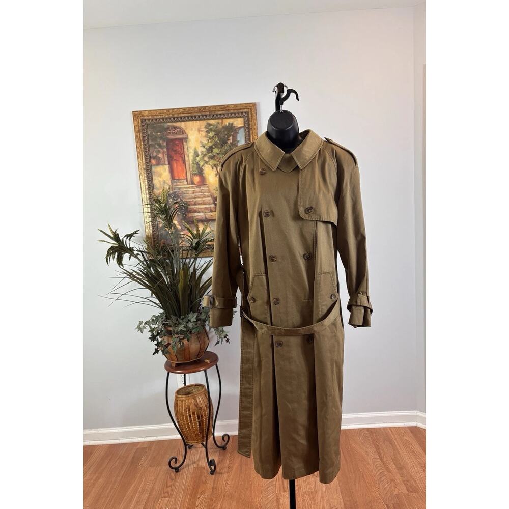 Worthington Removable Liner Trench Coat Women 10 Long Outdoor 13/14 Tan Belted
